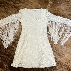 Idyllwind white fringe dress